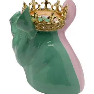 Best KARE Design Deco Figurine Crowned Pig 28cm
