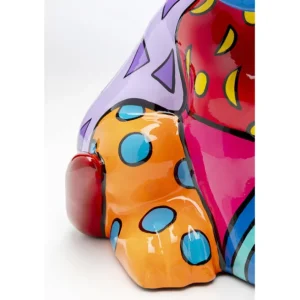Hot KARE Design Deco Figurine Dog Patchwork 35cm