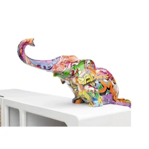 Outlet KARE Design Deco Figurine Elefant Zirkus Graffit (2/Set)