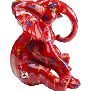 Outlet KARE Design Deco Figurine Elephant Dots Red 18cm