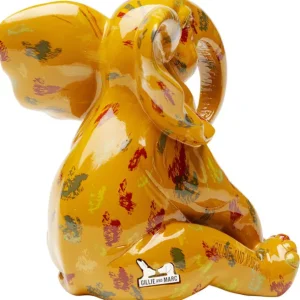New KARE Design Deco Figurine Elephant Dots Yellow 18cm