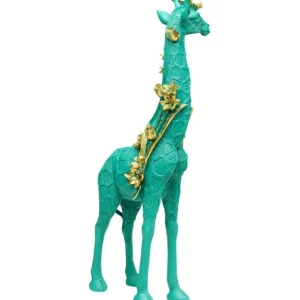 Outlet KARE Design Deco Figurine Flower Giraffe Green 76cm