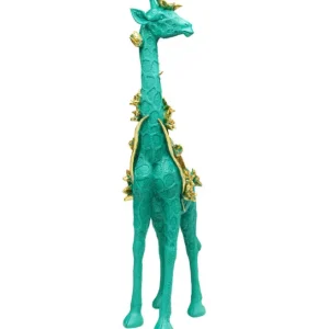 Outlet KARE Design Deco Figurine Flower Giraffe Green 76cm
