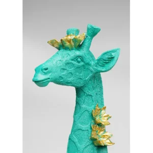 Outlet KARE Design Deco Figurine Flower Giraffe Green 76cm