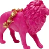 Fashion KARE Design Deco Figurine Flower Lion Pink 19cm