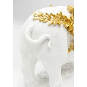Outlet KARE Design Deco Figurine Flower Pig White 21cm