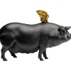 Best KARE Design Deco Figurine Flyin Pig Black 21cm