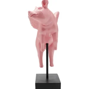 Sale KARE Design Deco Figurine Flying Pig Rose 29cm