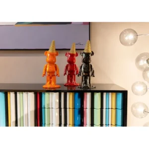Fashion KARE Design Deco Figurine Gelato Bear Orange 40cm
