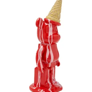 Hot KARE Design Deco Figurine Gelato Bear Red 40cm