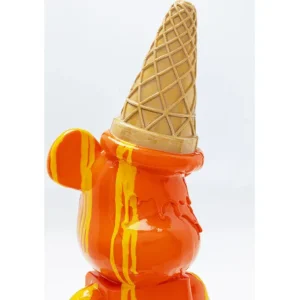 Fashion KARE Design Deco Figurine Gelato Bear Orange 40cm