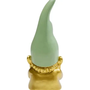 New KARE Design Deco Figurine Gnome Gold Green 21cm