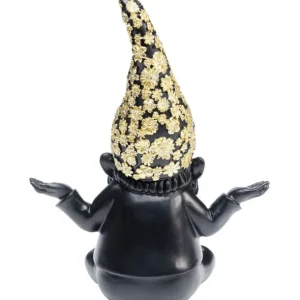 Sale KARE Design Deco Figurine Gnome Meditation Black Gold 19cm