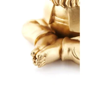 Best KARE Design Deco Figurine Gnome Meditation Gold Green 19cm