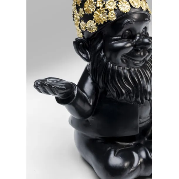 deco_figurine_gnome_medit_7.webp Sale KARE Design Deco Figurine Gnome Meditation Black Gold 19cm