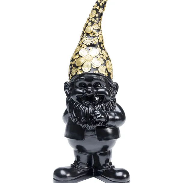 deco_figurine_gnome_stand_0-2.webp Online KARE Design Deco Figurine Gnome Standing Black Gold 46cm