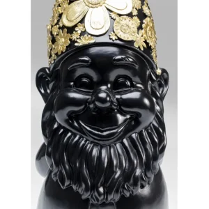 Sale KARE Design Deco Figurine Gnome Standing Black Gold 61cm