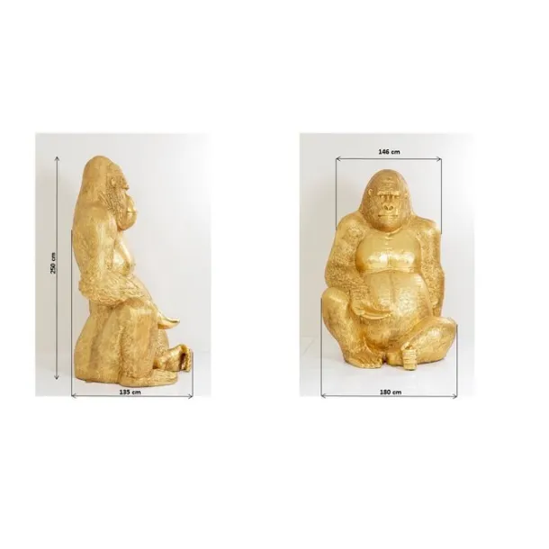 deco_figurine_gorilla_gol_6.webp Outlet KARE Design Deco Figurine Gorilla Gold XXL 249