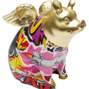 Fashion KARE Design Deco Figurine Graffiti Flying Pig 16cm