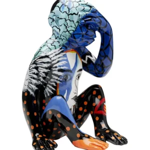 Online KARE Design Deco Figurine Graffiti Monkey Blue 39cm