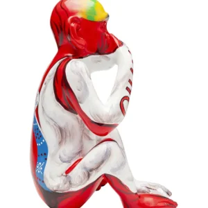 Outlet KARE Design Deco Figurine Graffiti Monkey Red 39cm