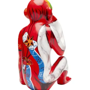 Outlet KARE Design Deco Figurine Graffiti Monkey Red 39cm