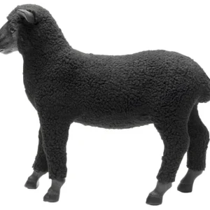 Outlet KARE Design Deco Figurine Happy Sheep Wool Black 37cm