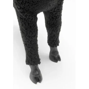 Outlet KARE Design Deco Figurine Happy Sheep Wool Black 37cm