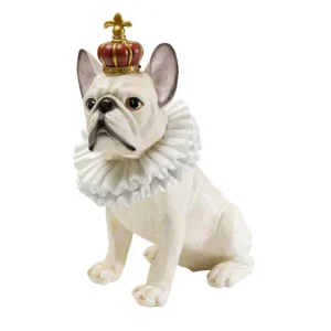 Clearance KARE Design Deco Figurine King Dog White 33cm