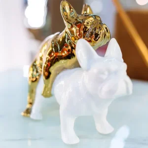 Outlet KARE Design Deco Figurine Love Dogs Gold
