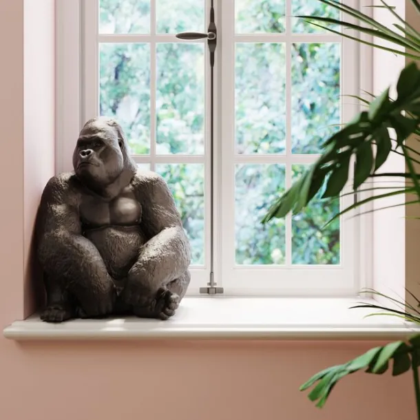 deco_figurine_monkey_gori_1-3.webp Hot KARE Design Deco Figurine Monkey Gorilla Side XL Black 76cm