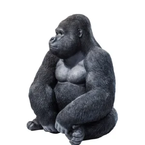 Hot KARE Design Deco Figurine Monkey Gorilla Side XL Black 76cm