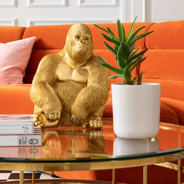 deco_figurine_monkey_gori_4.webp Hot KARE Design Deco Figurine Monkey Gorilla Side Medium Gold 39cm