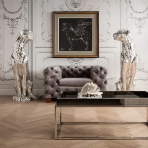 Hot KARE Design Deco Figurine Mosaik Welcome Panther Left XL