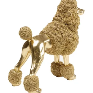 New KARE Design Deco Figurine Mrs Poodle Gold 34cm