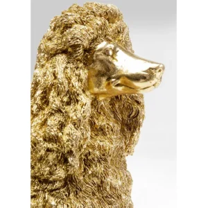 New KARE Design Deco Figurine Mrs Poodle Gold 34cm