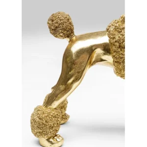 New KARE Design Deco Figurine Mrs Poodle Gold 34cm
