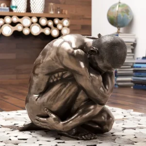 Online KARE Design Deco Figurine Nude Man Hug Bronze 54cm