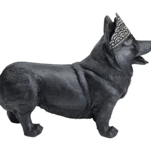 Discount KARE Design Deco Figurine Royal Standing Corgi Black 52cm