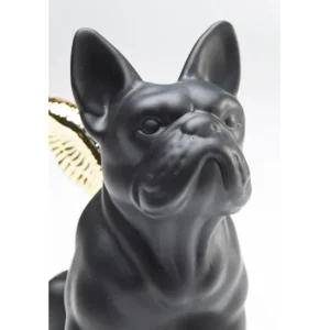 Best KARE Design Deco Figurine Sitting Angel Dog Gold-Black