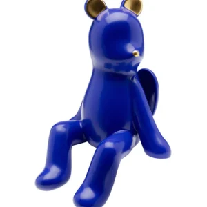 Outlet KARE Design Deco Figurine Sitting Bear Blue 20cm