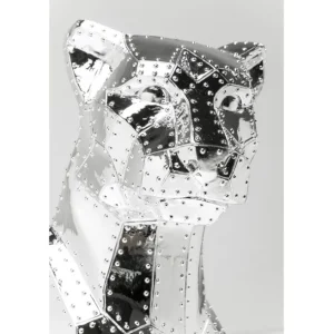 Discount KARE Design Deco Figurine Sitting Cat Rivet Chrome 82cm