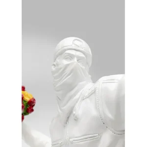 Hot KARE Design Deco Figurine Street Art Bouquet White 27cm