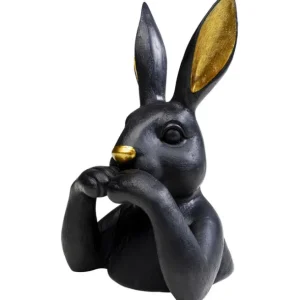 Online KARE Design Deco Figurine Sweet Rabbit Black 23cm