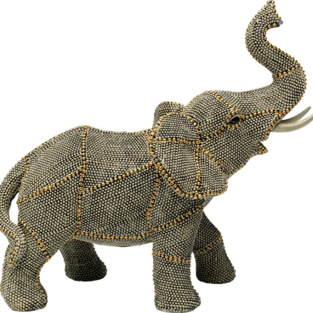 deco_figurine_walking_ele_0.webp Online KARE Design Deco Figurine Walking Elephant Pearls 24cm