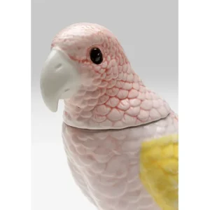 Hot KARE Design Deco Jar Exotic Bird Giallo 23cm