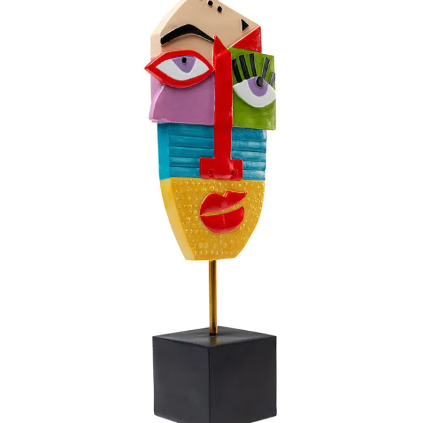 deco_object_abstract_face_3.webp Discount KARE Design Deco Object Abstract Face Multicolour 52cm