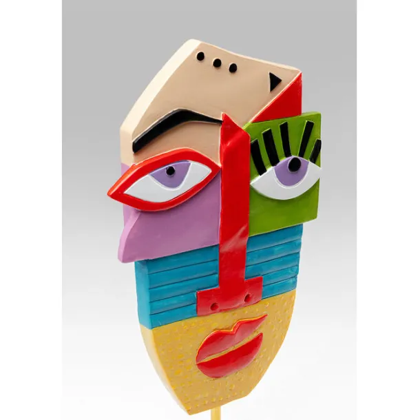 deco_object_abstract_face_7.webp Discount KARE Design Deco Object Abstract Face Multicolour 52cm
