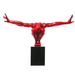 Online KARE Design Deco Object Athlet Red 75cm