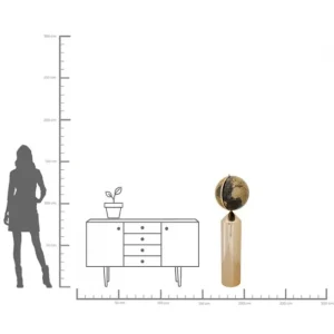 Fashion KARE Design Deco Object Globe Top Gold 132cm